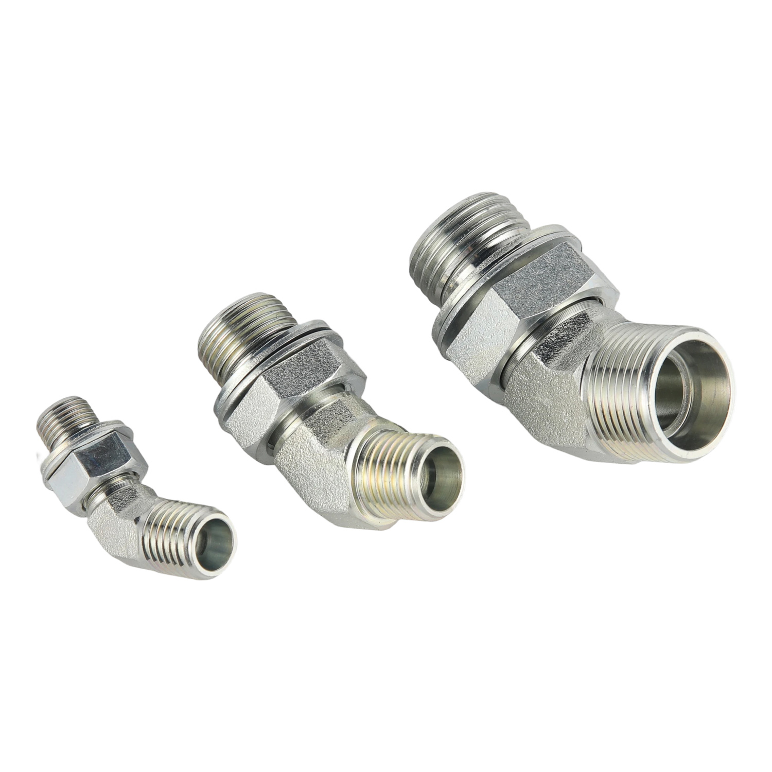 1CG4-OG / 1DG4-OG / 1CG4-OG/RN / 1DG4-OG/RN Seri 45&deg; BSP Thread Adjustable Stud Elbow dengan O-Ring Seal